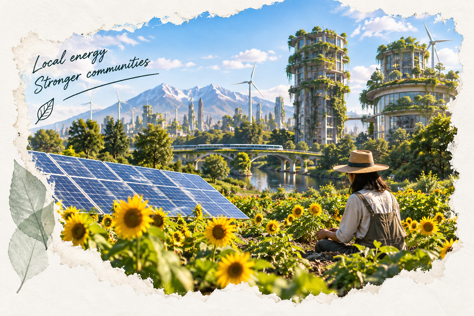 A small community generating and sharing local renewable energy