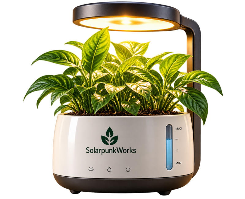 Self-Watering Pot with Grow Light